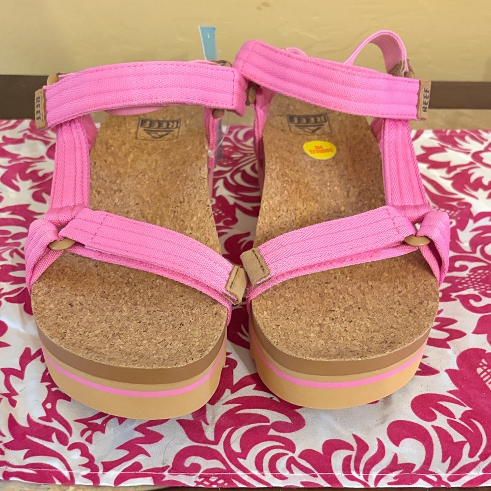 Reef Pink and Tan Women's Sandals